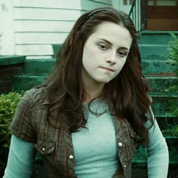 H&M Plaid Snap-Up Blouse Shirt ALT Bella Swan - Picture 7 of 7